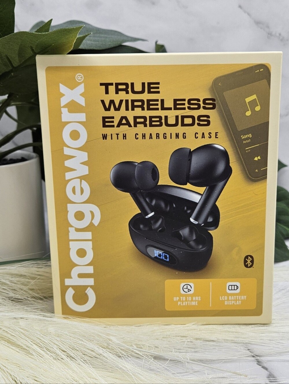 ChargeWorx True Wireless Earbuds with Charging Case nib Operates without any wir